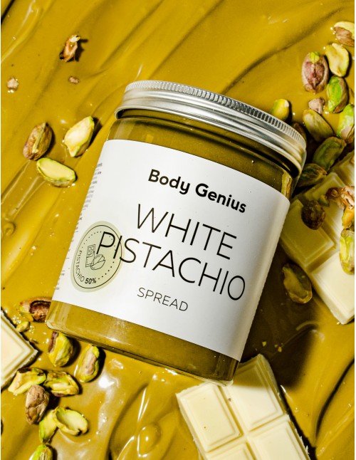 Crema de pistacho con chocolate blanco