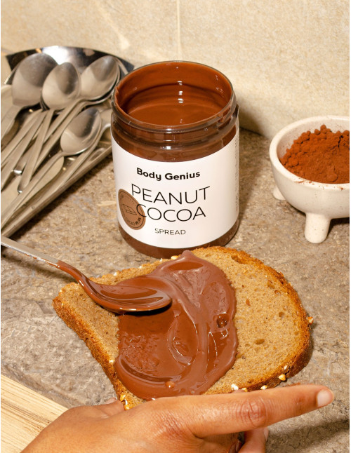 Peanut and cocoa spread