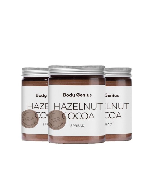 Hazelnut and cocoa spread trio