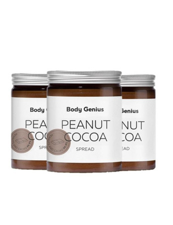 Peanut and cocoa spread Trio by Body Genius
