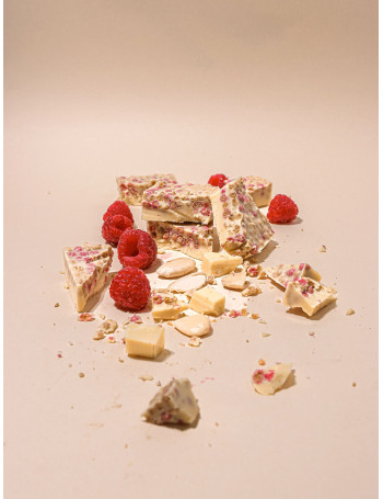 White chocolate and raspberry protein nougat 2