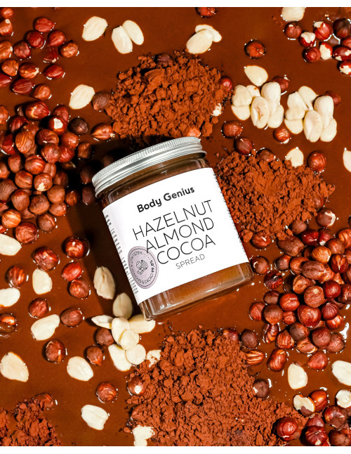 Crema de avellana suavizada con almendras blancas - Comprar online - Body Genius