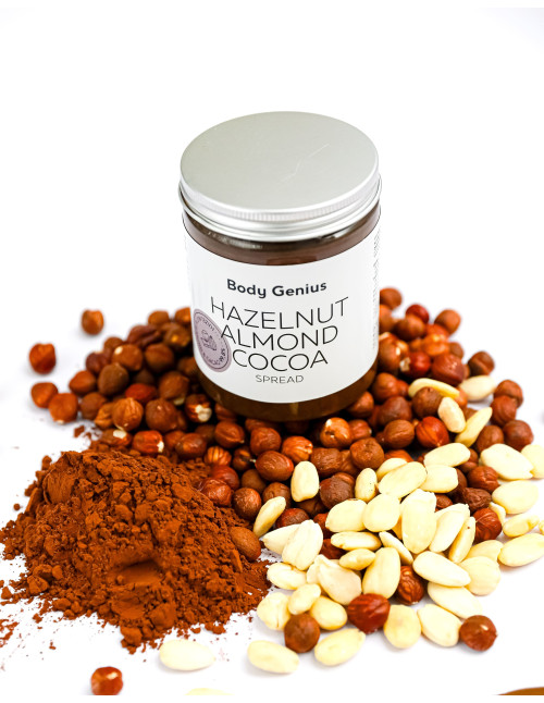 Trío de cremas de avellana, almendra y cacao