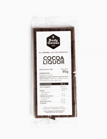 Cocoa liquor 100% bar