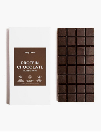 Dark high-protein chocolate