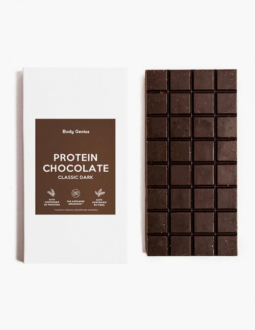 Dark high-protein chocolate