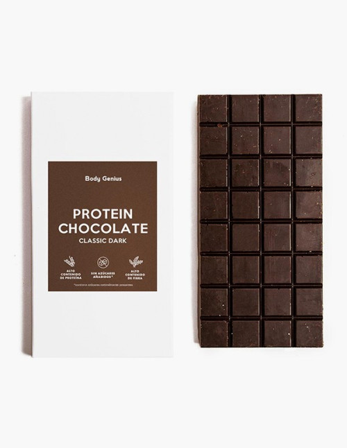 Dark high-protein chocolate