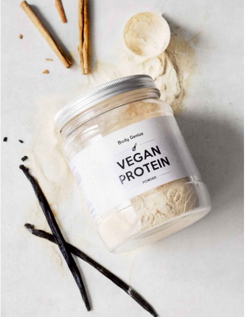 Muestra de proteína vegana sin azúcar