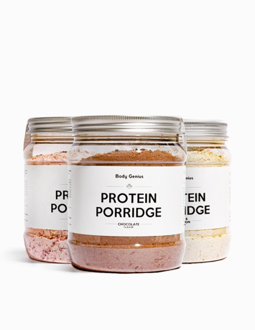 Trío de gachas proteicas de avena y soja