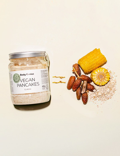 Preparado vegano para tortitas endulzado con dátil - Body Genius