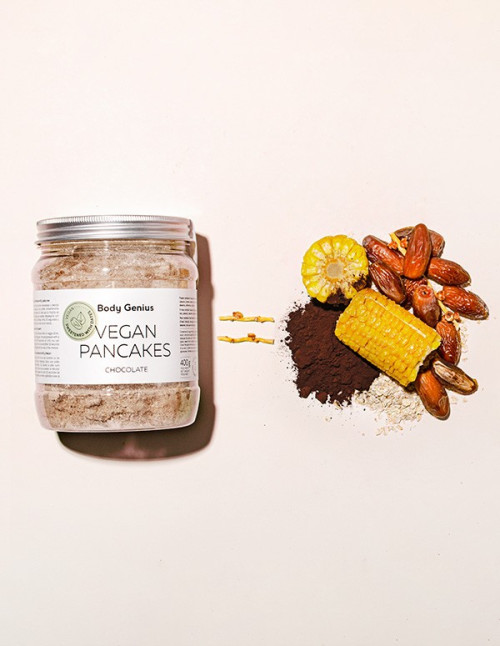 Preparado vegano para tortitas endulzado con dátil - Body Genius